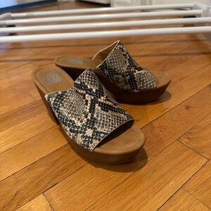 DV by Dolce Vita Snakeskin Wedge Mules (Women’s Size 6.5)
